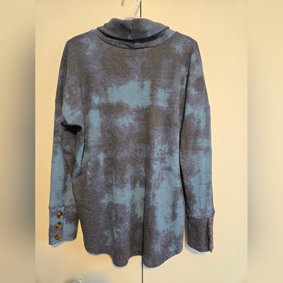 LuLaRoe Blue‎ Cowlneck Knit Top - Picture 6 of 7